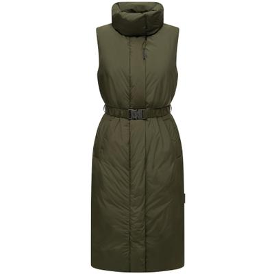 Steppweste NAVAHOO "Abendlied XIV", Damen, Gr. XL (42), grün (olivgrün), Obermaterial: 100% Polyester. Innenfutter: 100% Polyester. Wattierung: 100% Polyester, gerade kniebedeckend, hoch geschlossener Ausschnitt, Westen Steppweste, Ärmellose...