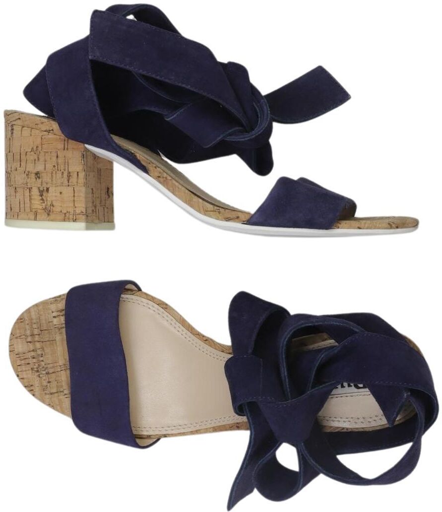 Dune London Damen Sandalen, Marineblau, Gr. EU 39, Leder - Second Hand