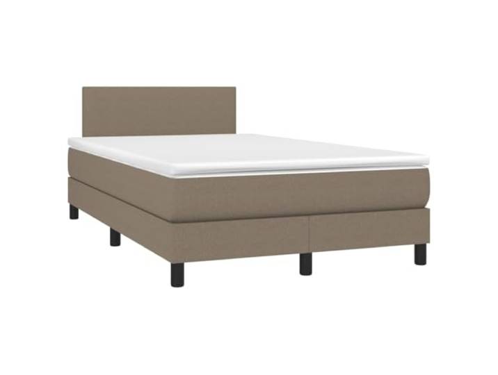 vidaXL Boxspringbett mit Matratze Taupe 120x200 cm Stoff