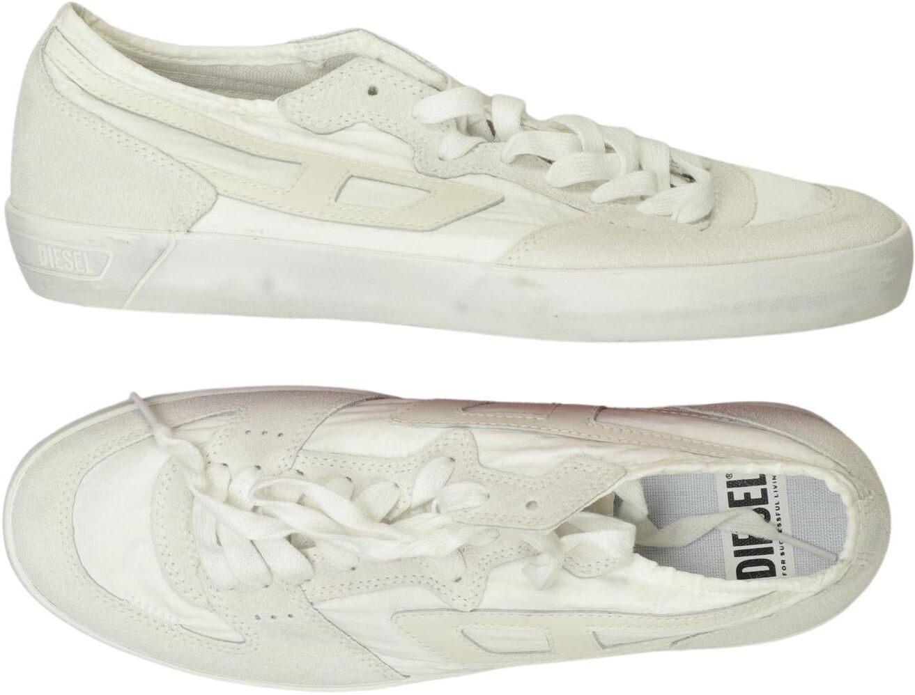 Diesel Herren Sneaker, Weiß, Gr. EU 41, Leder - Second Hand