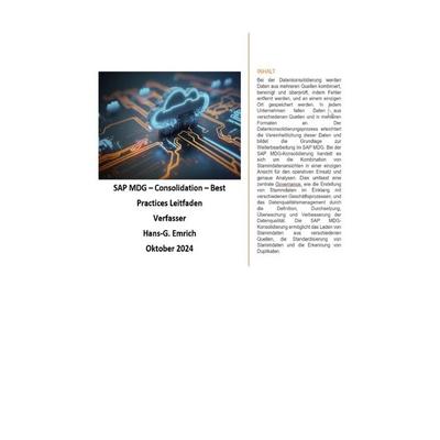SAP Master Data Governance – Consolidation -Leitfaden, Taschenbuch von Hans-Georg Emrich, Epubli, 978-3-8187-0310-3