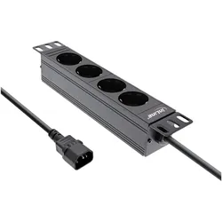 InLine, Steckdosenleiste, 10" Steckdosenleiste (4x, 2 m)