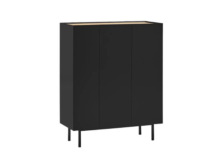 Design Highboard „Arista“ Eiche Schwarz Teulat