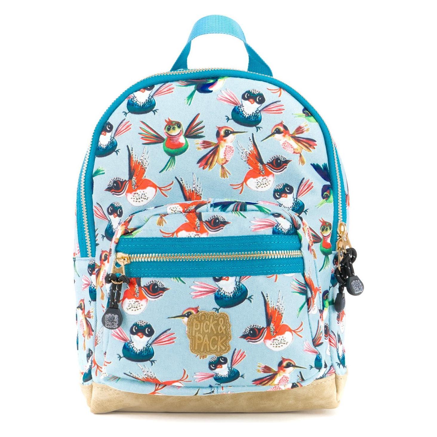 Pick & Pack Birds Backpack (22 x 31 x 11 cm) - Dusty blue (0871094-PP20141-71)