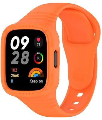 Everyday Crate For Xiaomi Redmi Watch 3 Silicone Watch Strap Adjustable Replacement Watch Band orange