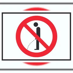 HB-Druck Pinkeln verboten Symbol Schild A1 (594x841mm)