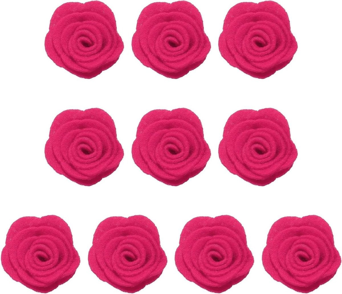 Rozerode Camelia Kunstbloemen van Niet-geweven Vilt met 4 cm Diameter voor Doe-het-zelf Decoratie