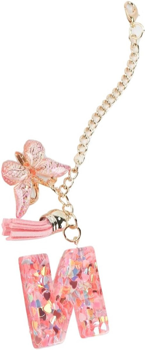 Dailygoods Decoratieve Bekerhanger met Vlinderletter N