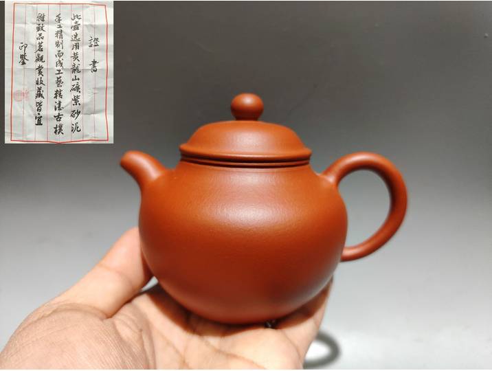 5 Xizang Folk Collection Yixing violet argile Pot automne bouteille d'eau elliptique pot bouilloire théière Pot thé Amass richesse ornements
