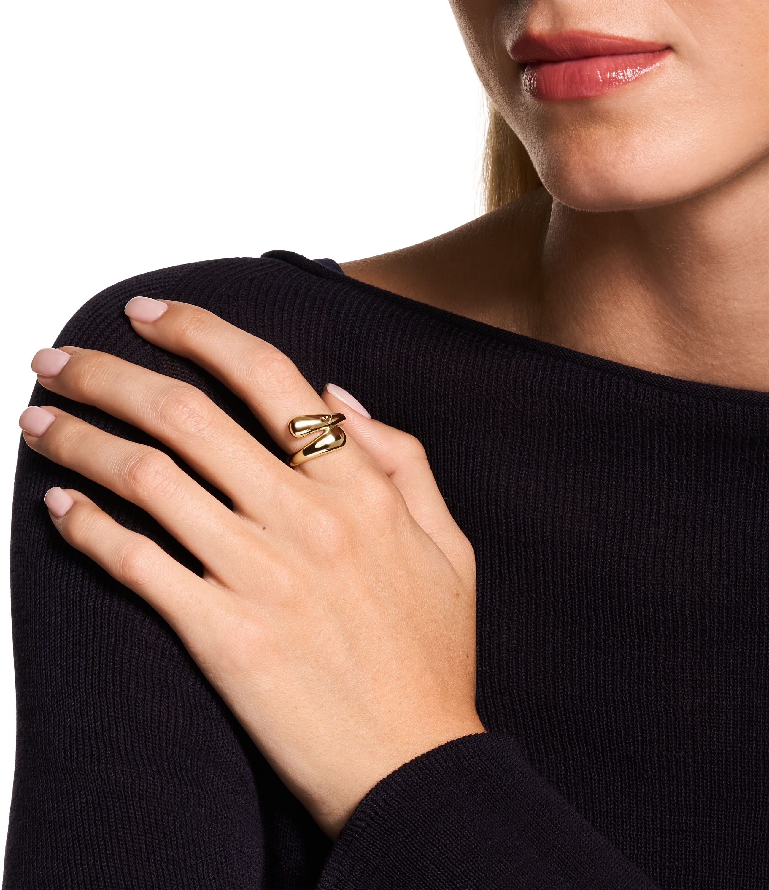 Fingerring EMPORIO ARMANI "Schmuck Geschenk Metall" Gr. 17, gelbgoldfarben, Fingerringe, Damen, 17, Metall, 3mm, Fingerring
