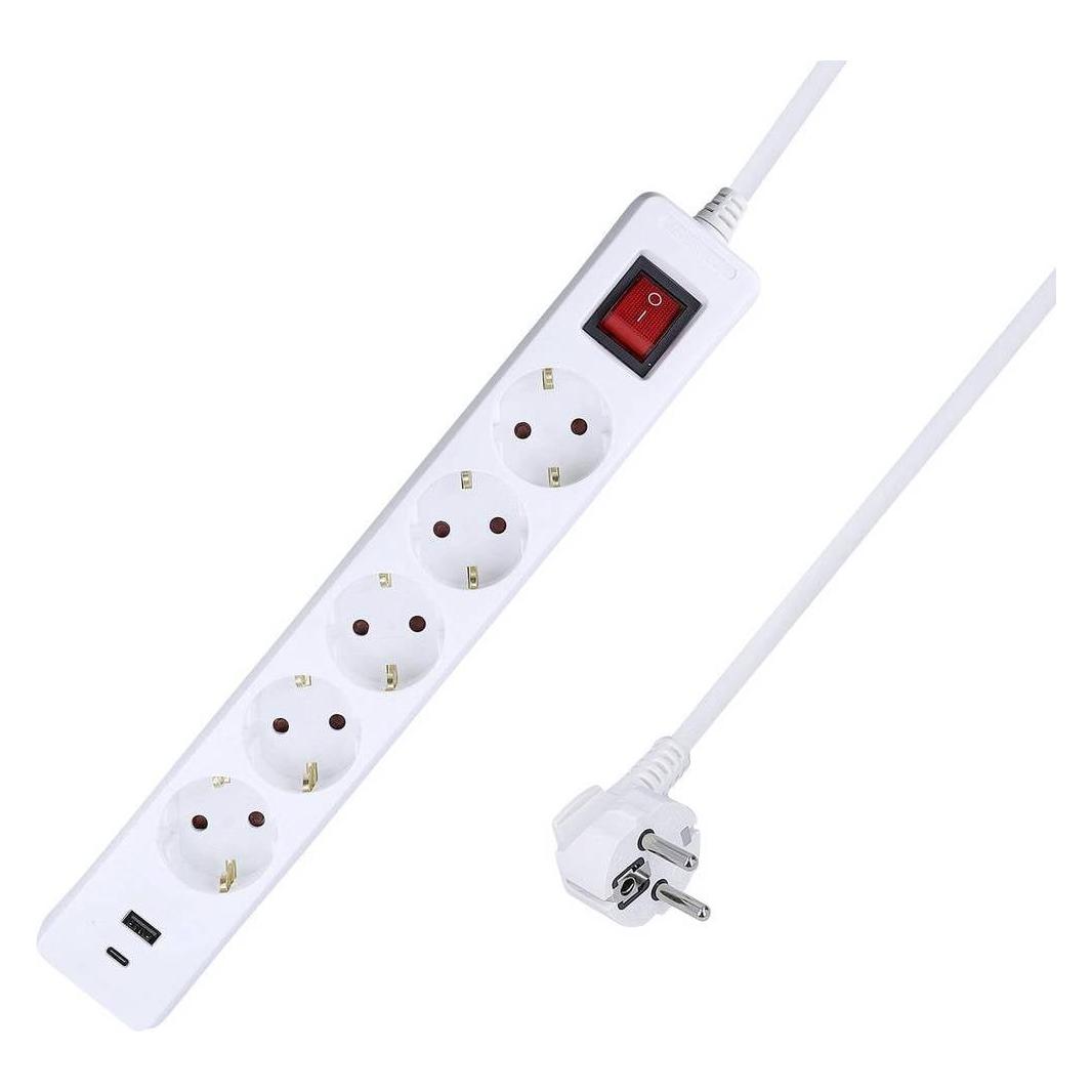 As - Schwabe Steckdosenleiste mit USB-Port (5x, CEE 7/3, 1.40 m) (11376)