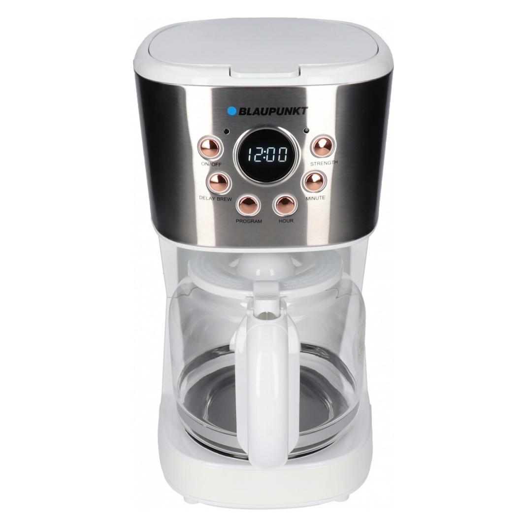 Blaupunkt CMD802WH Kaffeemaschine Weiss, Silber Fassungsvermögen Tassen=14 Glaskanne, Display, Warm (CMD802WH)