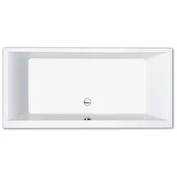 repaBAD Duowanne Genf, 190 x 90 x 46 cm in Weiss Matt