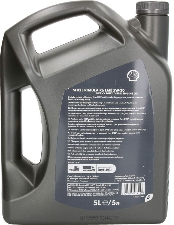 Motoröl SHELL 550053997 Rimula R6 LME 5W30 5L