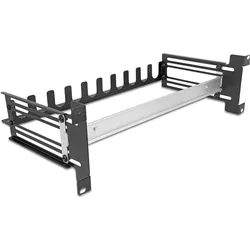 Delock 19" Schutzschalterleiste mit Abdeckung, Kabelzugentla, Serverschrank Zubehör, Schwarz