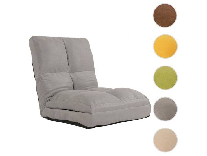 Fauteuil de sol MCW-N45 velours gris clair