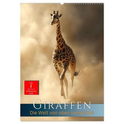 Giraffen - die Welt von oben betrachtet (Wandkalender 2026 DIN A2 hoch), CALVENDO Monatskalender