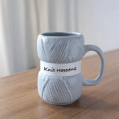 Inspire Essentials CozyHue Colorful Ceramic Coffee Mug gray