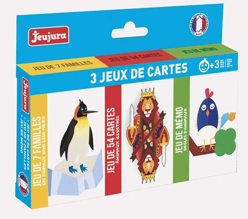 Coffret 3 jeux de cartes - Jeujura