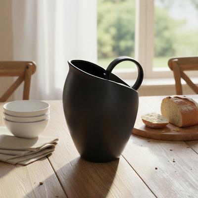 Storied Home Textured Stoneware Pitcher in Reactive Glaze