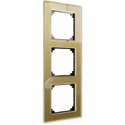 Merten MEG4030-2341 Echtglasrahmen 3fach gold M-Plan MEG40302341