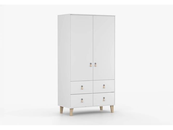 Drehtürenschrank FIGO 06 105 cm Weiß Weiß