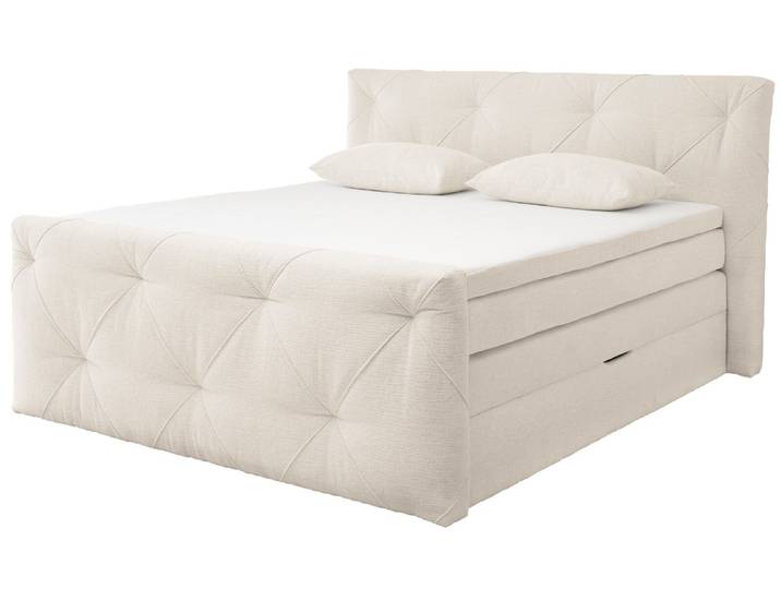 Z2 Boxspringbett INDIANA, Ivory, Webstoff