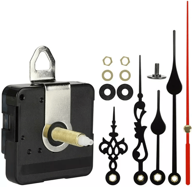 PRiME DIY Clock Parts Movement Quartz Mechanism Kit, Wall Clock Repair Replacement Tool With Silent Motor & Hands Set DIY Clock Parts Movement Quartz Mechanism Kit, Wall Clock Repair Replacement Tool With Silent Motor & Hands Set