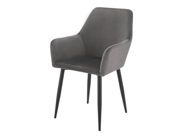 [en.casa] Esszimmerstuhl Hollola im 2er-Set, Grau, Metall, 57x86x56 cm, Esszimmer, Stuhl