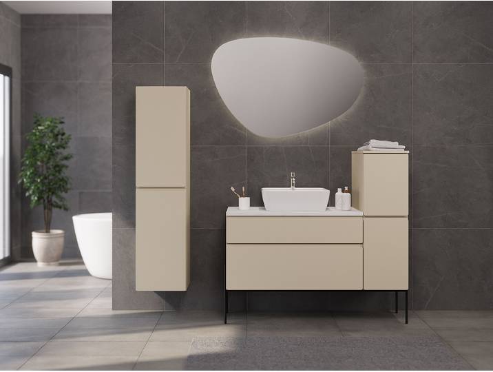 Meuble midi 30 x 115 x 47cm Gris/Cachemire