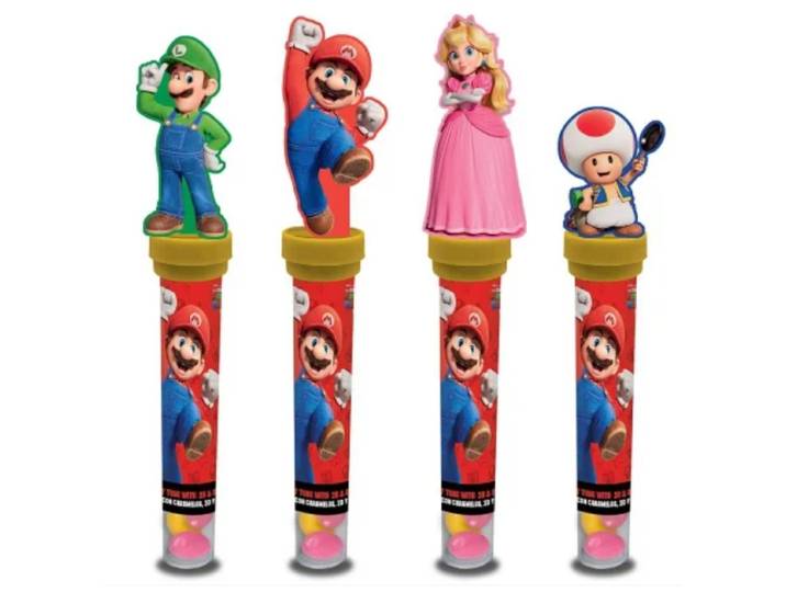 Tampons 2D + Bonbons - Mario 8g - Un tampon - personnage aléatoire