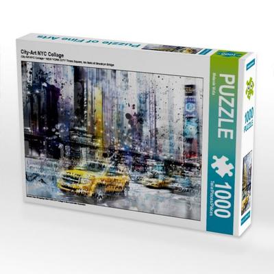 CALVENDO Puzzle City-Art NYC Collage 1000 Teile Puzzle quer | 1000 Teile Lege-Größe 64 × 48 cm Foto-Puzzle für glückliche Stunden
