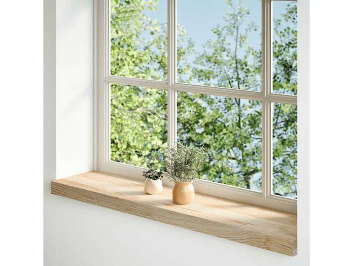 vidaXL Fensterbänke 2 Stk. Unbehandelt 70x20x2 cm Massivholz Eiche