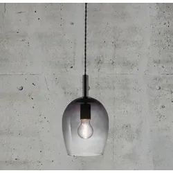 Nordlux Uma 18 Pendelleuchte Grau mit mundgeblasenem Glasschirm