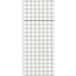 Serviettentaschen Airlaid 8 x 20 cm Italo Grau
