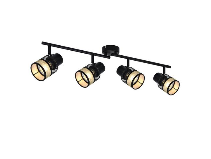 Nettlife Deckenleuchte Rhythmus 4flammig 36/12/24 cm, Schwarz, Metall, E27, 12x24x36 cm, Lampen & Leuchten, LED Beleuchtung, LED-Deckenleuchten