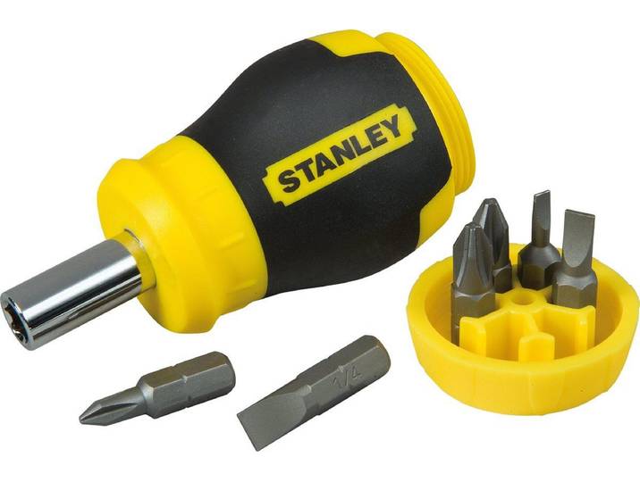 Stanley Multibit Stubby Schroevendraaier