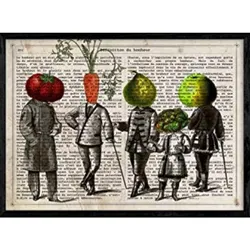 POSTER Menschliches Gemüse – Familie A4 Rahmenlos