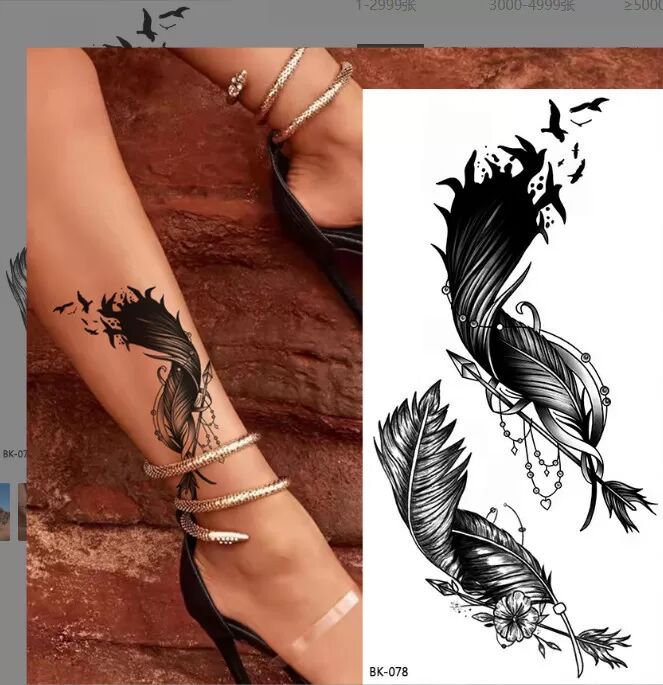 INF Pack de 6 feuilles de tatouages temporaires 9