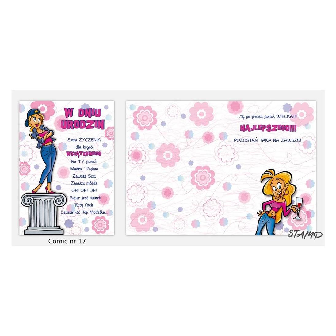 Stamp Comic B6 Karte + Umschlag Muster Nr. 17 (41379059)