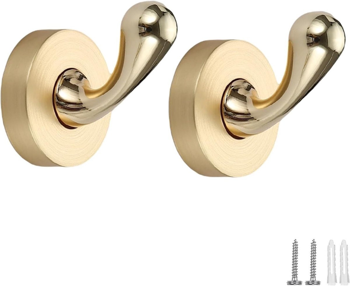 Zware wandhaken in goud met zinklegering voor de keuken of badkamer