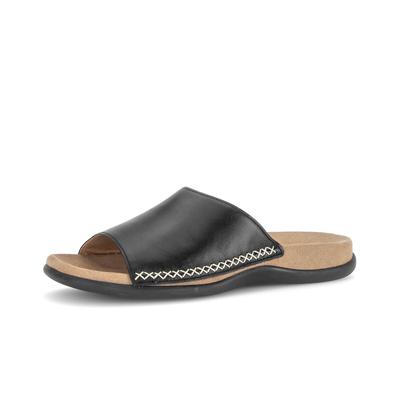 Pantolette GABOR "Pantolette", Damen, Gr. 46, schwarz, Schuhe Pantolette