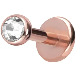 Titan Labret mit Push Fit KRISTALL