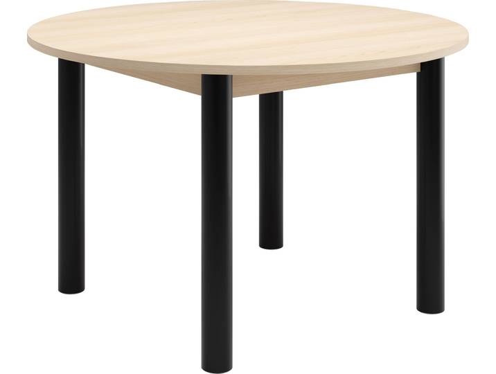 Esstisch TOM TAILOR HOME COLOR TABLE , beige (light oak 05, schwarz 01, light oak 05), B:120cm H:76cm T:120cm, Tische, Esstisch, Esstisch, 4-Fuss, 3 Grössen, 3 Dekorfarben, 4 Fussfarben, ABS-Kante