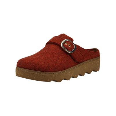 Hausschuh ROHDE "Rohde Hausschuhe Filz", Damen, Gr. 37, Textil, rot (rost), Filz, Schuhe Hausschuh
