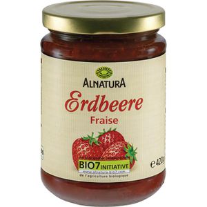 Alnatura Fruchtaufstrich Erdbeere, BIO, vegan, 55% Fruchtgehalt, im Glas, 420 g