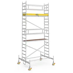Iller Professional Fahrgerüst mit Fahrbalken Plattformbreite 0,75x2,50m Arbeitshöhe 8,70m