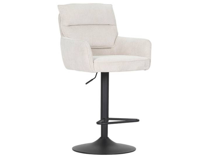 Novel Barhocker Ashlee, Beige, Drehteller, 54x98-120x58 cm, Sitzfläche 360° drehbar, Stoffauswahl, Esszimmer, Barmöbel, Barhocker