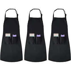 Kochschürze Joejis Schwarze Schürze 3er-Pack Unisex-Kochschürze im Restaurant