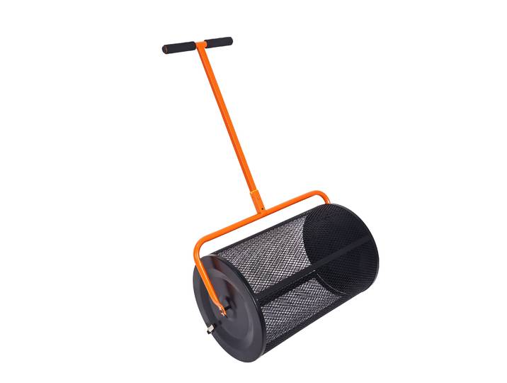 Kompoststreuer Stahl 40 x 60 cm schwarz/orange